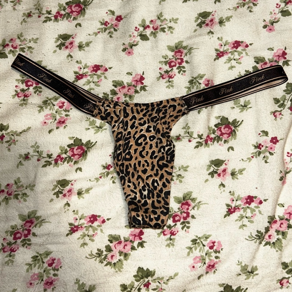 Victoria’s Secret PINK LOGO COTTON HIGH-LEG MICRO THONG PANTY